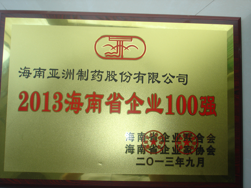 021-1-2013年海南省企業(yè)百強(qiáng)